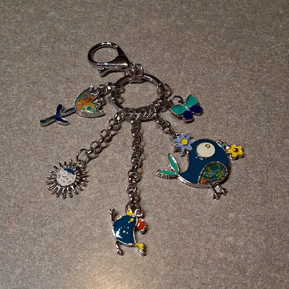 Charming BONSNY Bluebird Keyring